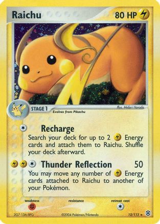 Raichu  FireRed & LeafGreen - Holo Rare