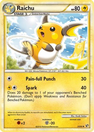 Raichu  - Reverse Holofoil Undaunted - Uncommon