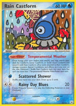 Rain Castform  Hidden Legends - Rare