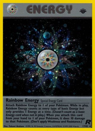 Rainbow Energy (17) 017  - 1st Edition Holofoil Team Rocket - Holo Rare