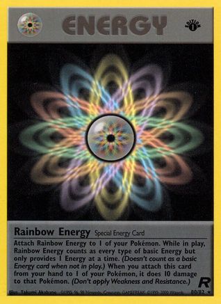 Rainbow Energy (80) 080  - 1st Edition Team Rocket - Rare