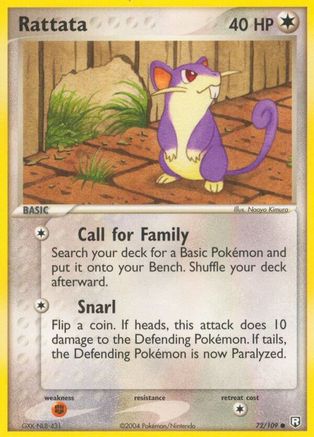 Rattata 072/109  - Reverse Holofoil Team Rocket Returns - Common