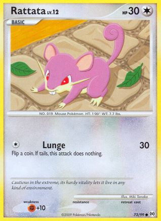 Rattata 073  - Reverse Holofoil Arceus - Common