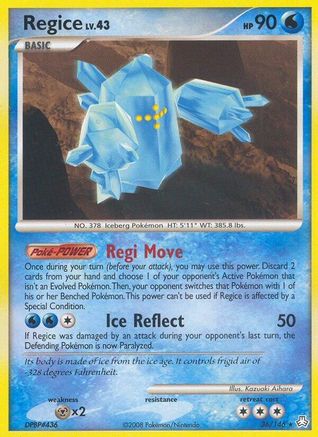 Regice  - Reverse Holofoil Legends Awakened - Rare