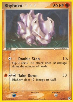 Rhyhorn  - Reverse Holofoil Hidden Legends - Common