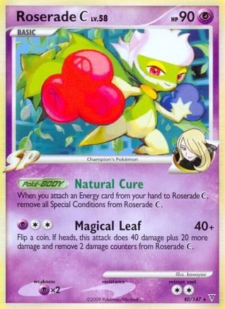 Roserade C  - Reverse Holofoil Supreme Victors - Rare
