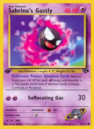 Sabrina's Gastly (97) 097  - 1st Edition Gym Challenge - Common