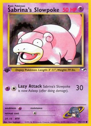 Sabrina's Slowpoke 095  - 1st Edition Gym Heroes - Common