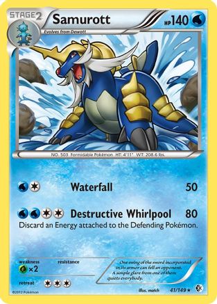 Samurott  - Holofoil Boundaries Crossed - Holo Rare