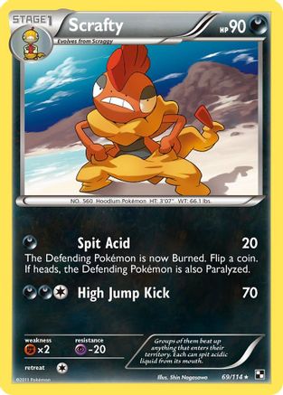 Scrafty  Black and White - Rare