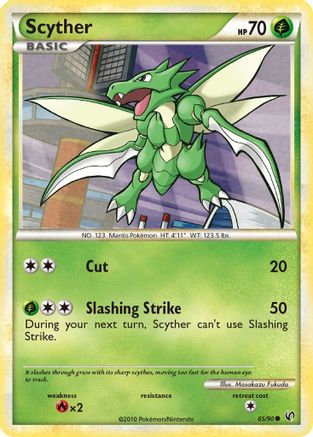 Scyther (65)  - Reverse Holofoil Undaunted - Common