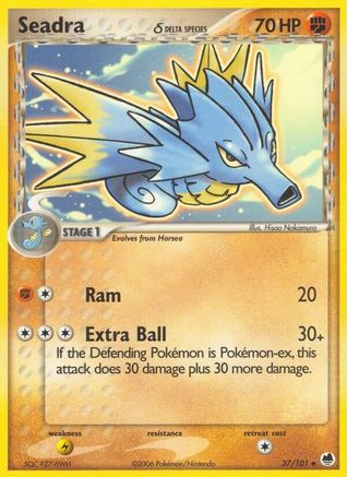 Seadra - 037/101 (Delta Species)/101  - Reverse Holofoil Dragon Frontiers - Uncommon