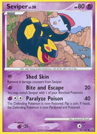 Seviper  - Reverse Holofoil Platinum - Uncommon