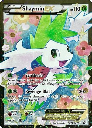 Shaymin EX (Full Art) RC21  - Holofoil Legendary Treasures Radiant Collection - Ultra Rare
