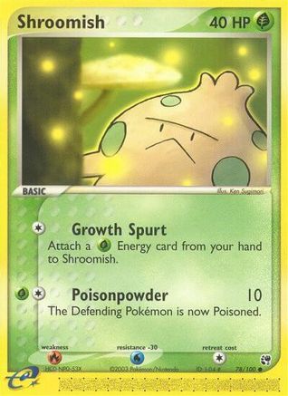 Shroomish  - Reverse Holofoil Sandstorm - Common