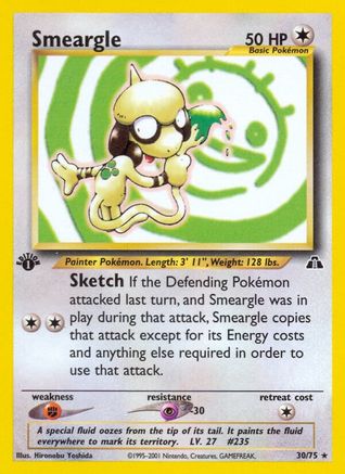 Smeargle (30) 030  - 1st Edition Neo Discovery - Rare