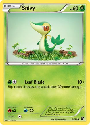 Snivy (2)  - Reverse Holofoil Black and White - Common