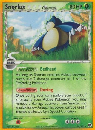 Snorlax (Delta Species)  - Reverse Holofoil Dragon Frontiers - Holo Rare