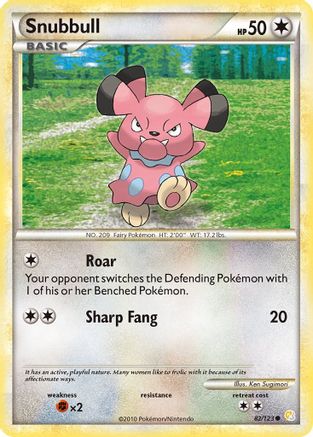 Snubbull 082  HeartGold SoulSilver - Common