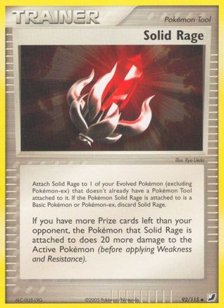 Solid Rage  - Reverse Holofoil Unseen Forces - Uncommon