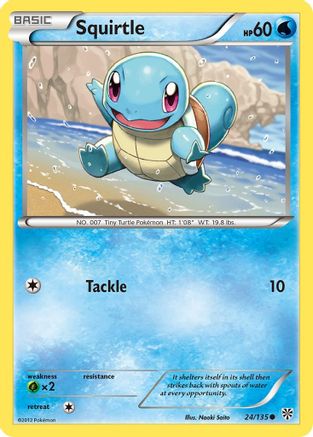 Squirtle 024  - Reverse Holofoil Plasma Storm - Common