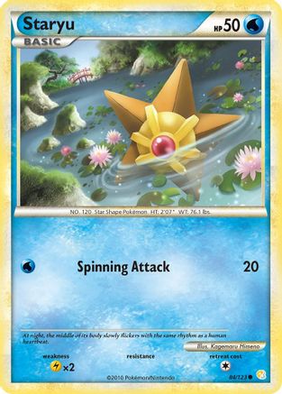 Staryu 084  - Reverse Holofoil HeartGold SoulSilver - Common