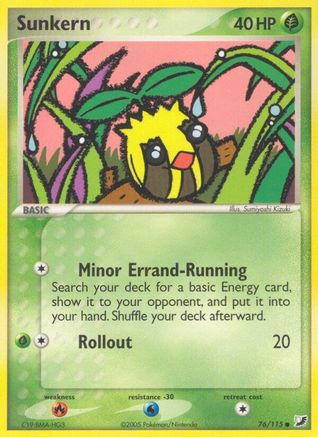 Sunkern  - Reverse Holofoil Unseen Forces - Common