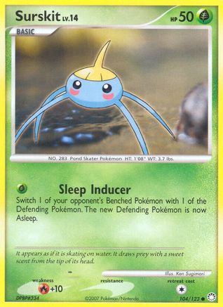 Surskit 104  - Reverse Holofoil Mysterious Treasures - Common