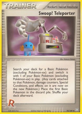 Swoop! Teleporter 092  - Reverse Holofoil Team Rocket Returns - Uncommon