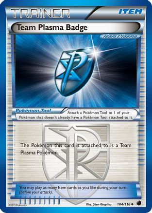 Team Plasma Badge (Team Plasma) 104  Plasma Freeze - Uncommon