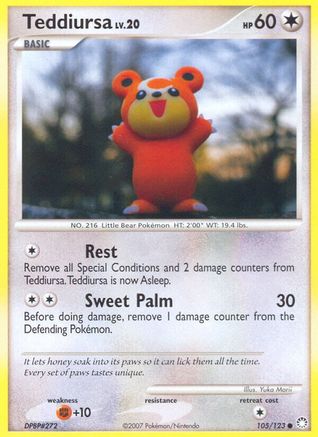 Teddiursa 105  - Reverse Holofoil Mysterious Treasures - Common