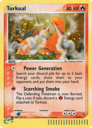 Torkoal  - Reverse Holofoil Dragon - Holo Rare