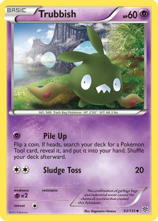 Trubbish (63)  - Reverse Holofoil Plasma Storm - Uncommon