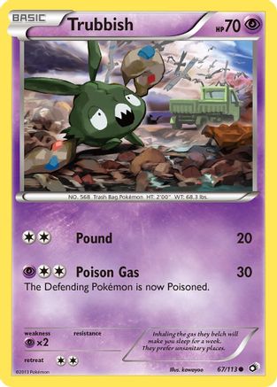 Trubbish 067  - Reverse Holofoil Legendary Treasures - Common