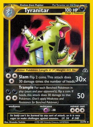 Tyranitar (31) 031  - 1st Edition Neo Discovery - Rare