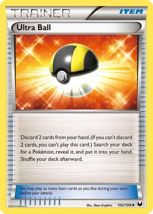 Ultra Ball 102  - Reverse Holofoil Dark Explorers - Uncommon