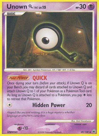 Unown [Q] 049/100  Majestic Dawn - Uncommon
