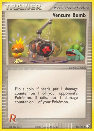 Venture Bomb 093  - Reverse Holofoil Team Rocket Returns - Uncommon