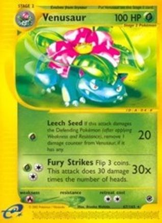 Venusaur (67)  - Reverse Holofoil Expedition - Rare