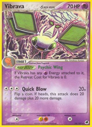 Vibrava 024/101  - Reverse Holofoil Dragon Frontiers - Rare