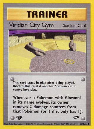 Viridian City Gym 123  - 1st Edition Gym Challenge - Uncommon