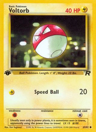 Voltorb 069  - 1st Edition Team Rocket - Common