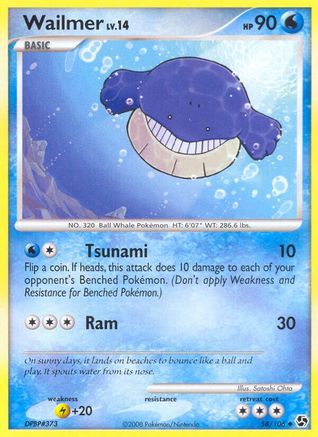Wailmer  - Reverse Holofoil Great Encounters - Uncommon