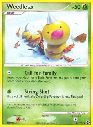 Weedle 093  - Reverse Holofoil Great Encounters - Common