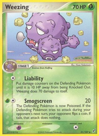 Weezing  - Reverse Holofoil Deoxys - Uncommon