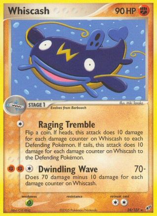 Whiscash  - Reverse Holofoil Deoxys - Rare
