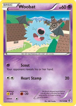 Woobat  - Reverse Holofoil Boundaries Crossed - Common