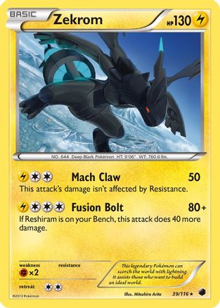 Zekrom  - Holofoil Plasma Freeze - Holo Rare