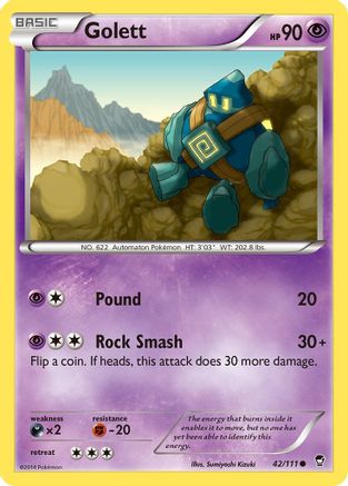 Golett 042  - Reverse Holofoil XY  Furious Fists - Common