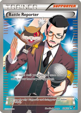 Battle Reporter (109 Full Art) 109  - Holofoil XY  Furious Fists - Ultra Rare